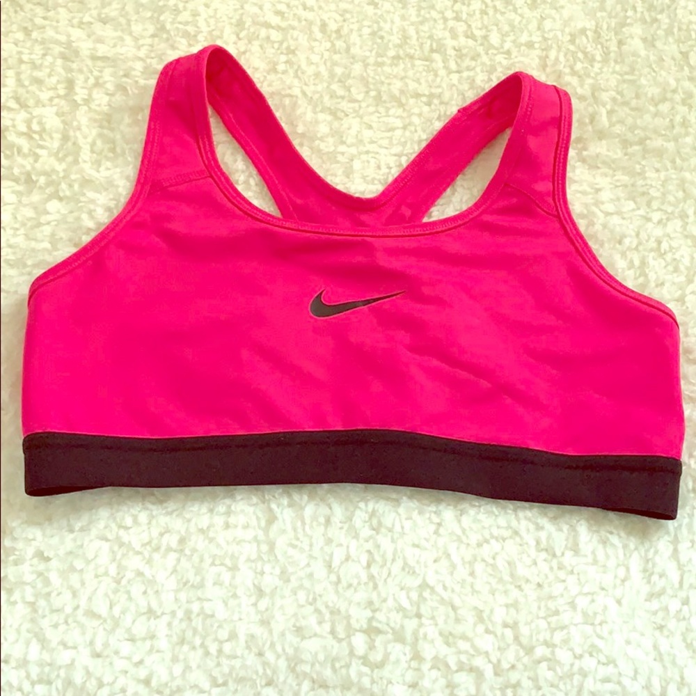 Pink and black Nike Dri-Fit Sports Bra. Never worn